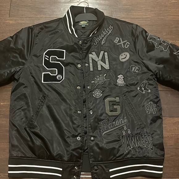 STALL AND DEAN BLACK NEGRO BASEBALL VARSITY JACKET - Picture 1 of 4